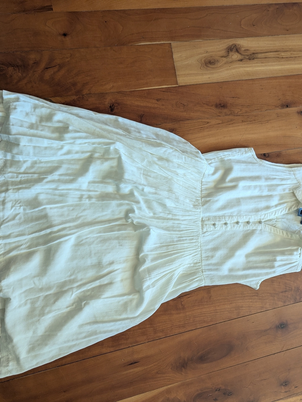 French Connection Cream Button-Front Casual Dress